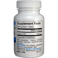 L-Lysine 500 mg | Free-Form Amino Acid