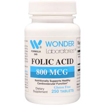 Folic Acid 800 mcg | Support Healthy Cardiovascular Function