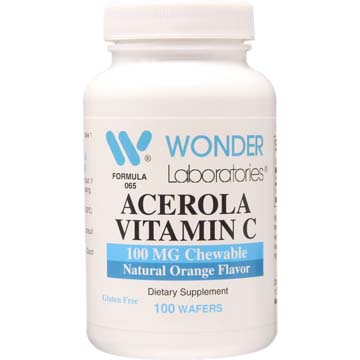 Acerola Vitamin C | 100 mg Chewable - Natural Orange Flavor