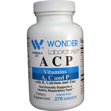 A C P | Vitamins A,C, and P w/ B, Calcium and Zinc