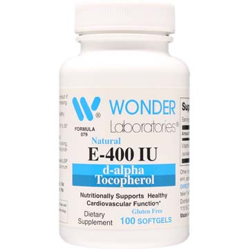 Natural Vitamin E 400 IU | d-alpha Tocopherol