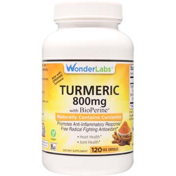 Turmeric 800 mg w/ BioPerine | Naturally Contains Curcumin