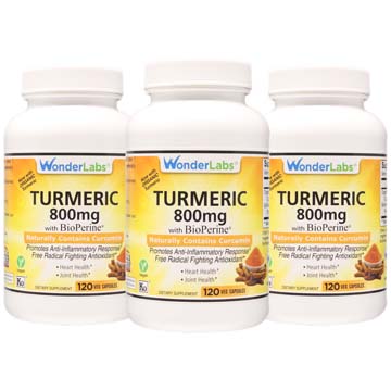 Turmeric 800 mg w/ BioPerine | Naturally Contains Curcumin