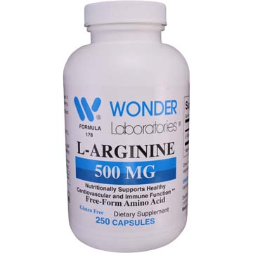 L-Arginine 500 mg Free Form Amino Acids