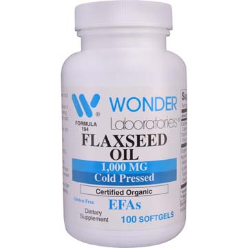 Flaxseed Oil 1000 mg | Cold Pressed - Certified Organic