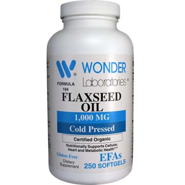 Flaxseed Oil 1000 mg | Cold Pressed - Certified Organic