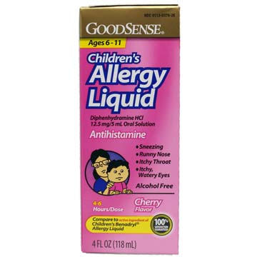 Children's Allergy Liquid - Antihistamine (Cherry Flavor)