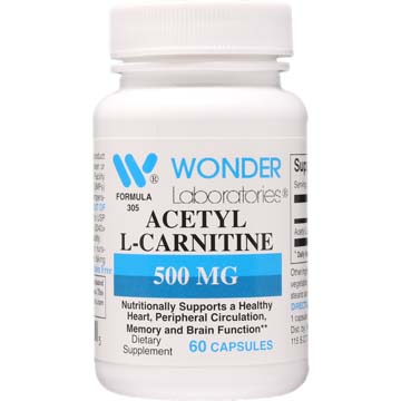 Acetyl L-Carnitine 500 mg | Healthy Heart & Brain Function