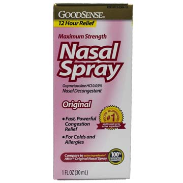 Maximum Strength Nasal Spray by GoodSense - Nasal Spray and Decongestant