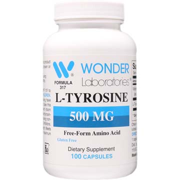 L-Tyrosine 500 mg | Free-Form Amino Acid