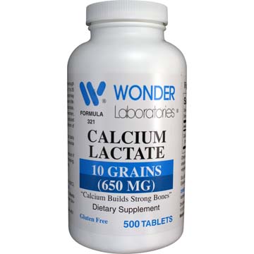 Calcium Lactate - 10 Grains | 650 mg