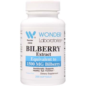 Bilberry Extract - Equivalent to 1500 mg Bilberry