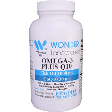 Omega-3 Plus Q10 | Fish Oil 1000 mg & CoQ10 30 mg