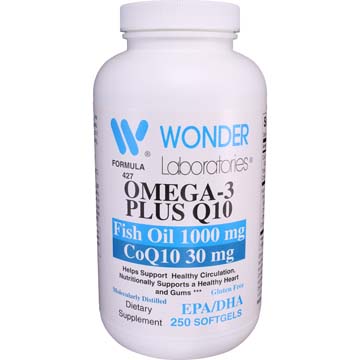 Omega-3 Plus Q10 | Fish Oil 1000 mg & CoQ10 30 mg