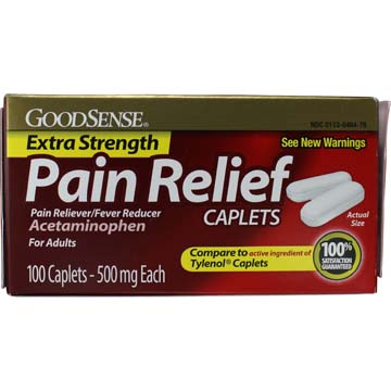 Extra Strength Pain Relief Acetominophen 500 mg