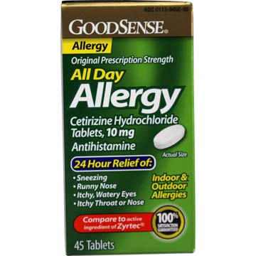 Allergy All Day Compare to Active Ingredient of ZYRTEC 