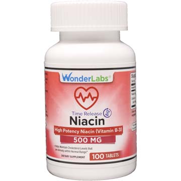 High Potency Niacin Time Release 500 mg - Support Heart Health