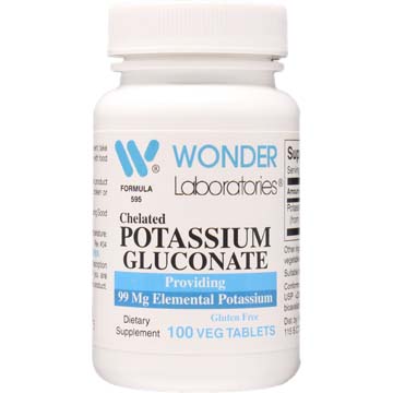 Chelated Potassium Gluconate - 99 mg of Elemental Potassium
