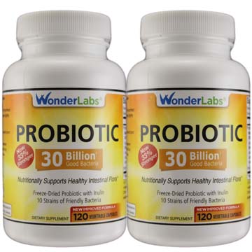 Probiotic | 30 Billion Good Bacteria (2 Bottle Pack)