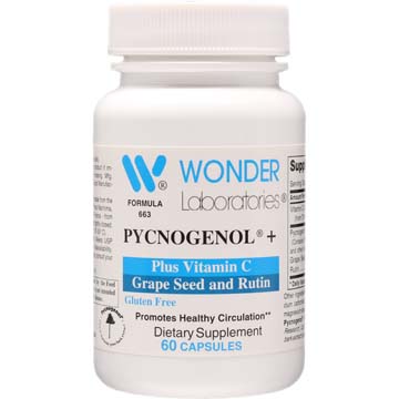 Pycnogenol® + | Plus Vitamin C, Grape Seed and Rutin