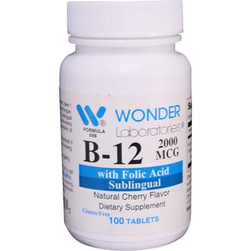B-12 2000 mcg with Folic Acid | Sublingual