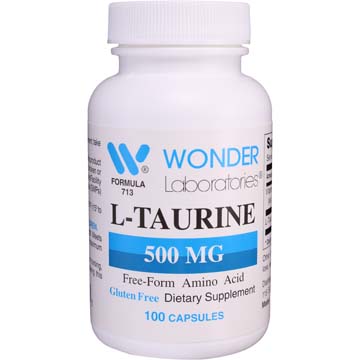 L-Taurine 500 mg | Free Form Amino Acid