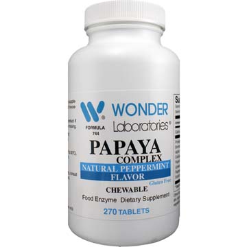 Papaya Complex Chewable | Food Enzymes (Peppermint Flavored)