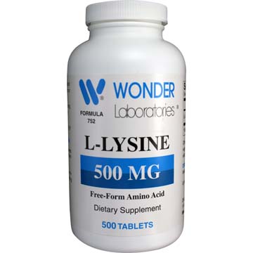 L-Lysine 500 mg | Free-Form Amino Acid