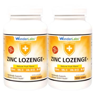 Zinc Lozenges with Vitamin C + Vitamin D3 - 2 Pack