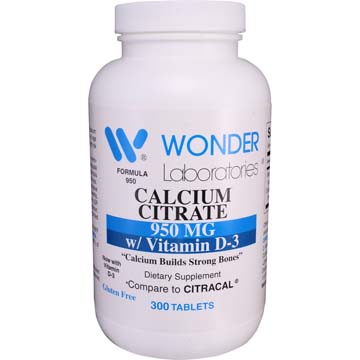 Calcium Citrate | 950 mg w/ Vitamin D-3