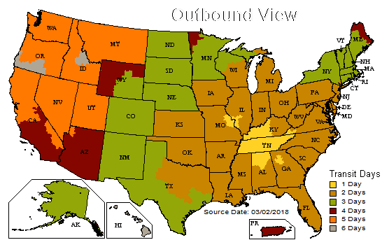 UPS Service Map